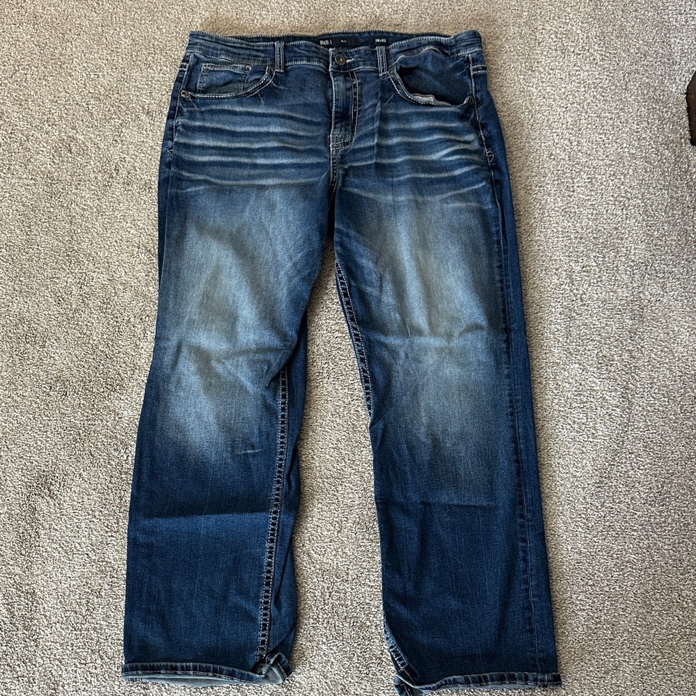 BKE Men's Deep Indigo Relaxed Jeans